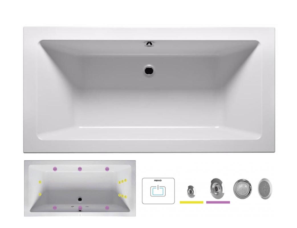 Изображение товара Ванна Riho Lugo FLOW 170x75 см гидромассажная