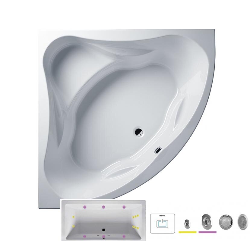 Изображение товара Riho Neo 140x140 FLOW - гидромассажная отдельно стоящая ванна Изображение товара Riho Neo 140x140 FLOW - гидромассажная отдельно стоящая ванна