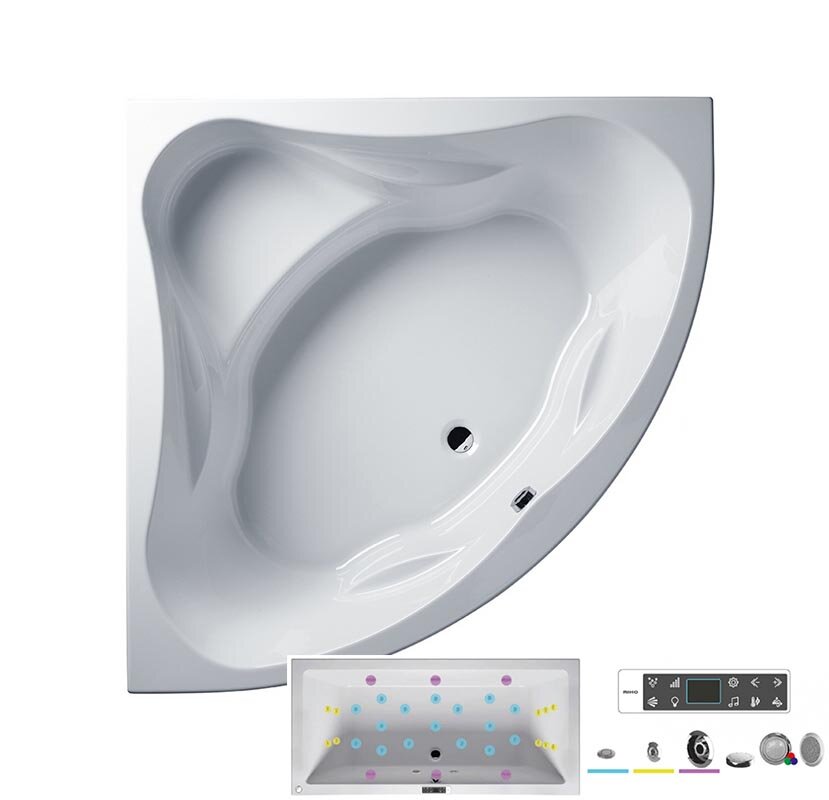 Изображение товара Ванна Riho Neo 140x140 BLISS с гидромассажем и аудиосистемой