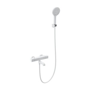 Изображение товара Смеситель для ванны и душа Wonzon & Woghand Stay WW-B2016-A1-MW, термостатический, с душевым гарнитуром, цвет белый матовый