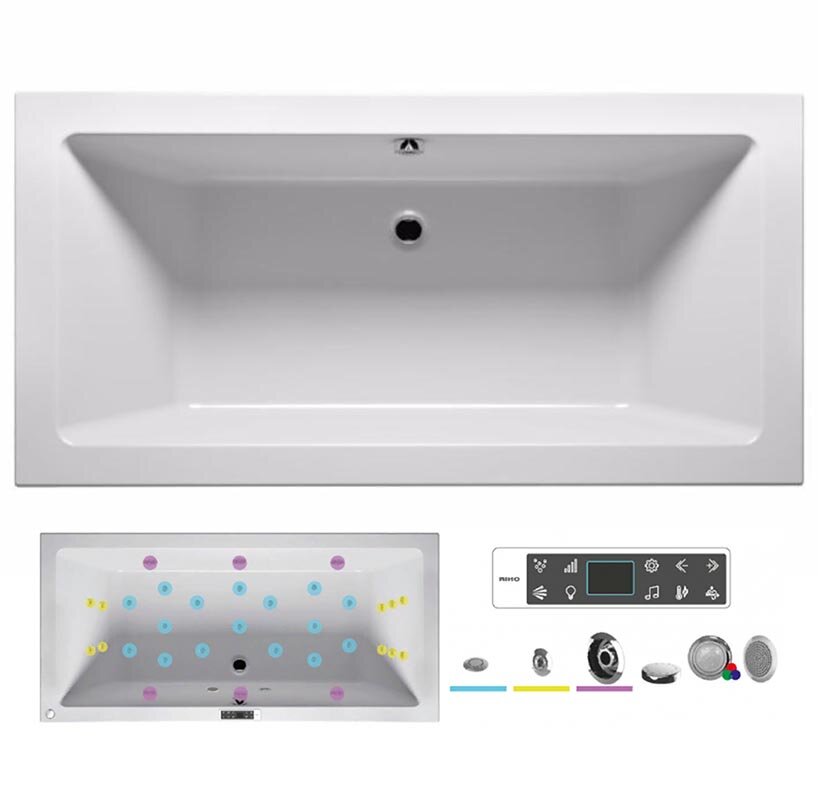 Изображение товара Ванна Riho Lugo BLISS2 190х80 см с гидромассажем и аудио системой