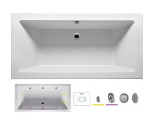 Изображение товара Ванна гидромассажная Riho Lugo 180 x 90 см, FLOW