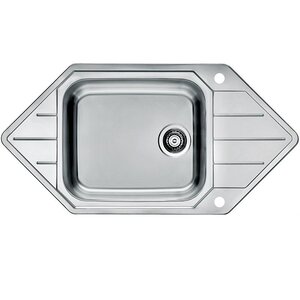 Изображение товара Мойка кухонная Alveus Praktik 130 SAT-90 1122594, 98.5 x 50 см, сатинированная сталь