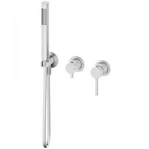 Изображение товара Смеситель для душа Wonzon & Woghand Stick WW-838017-BN, с внутренней частью, с душевым гарнитуром, PVD никель брашированный