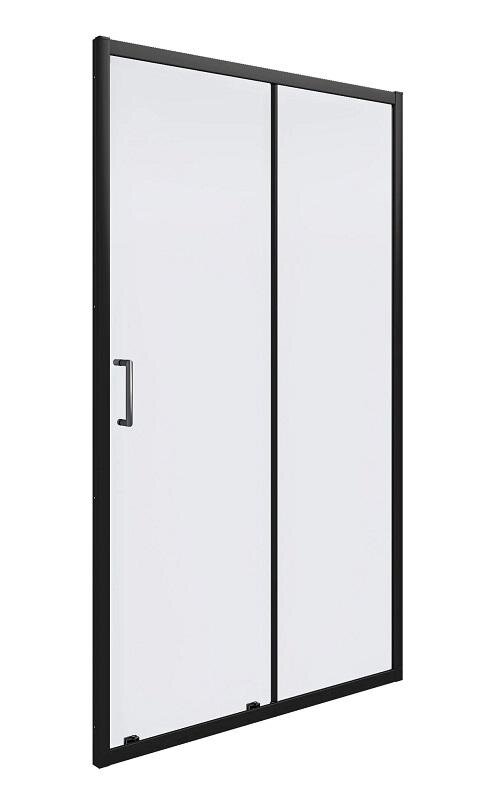 Изображение товара Душевая дверь Good Door Cube WTW-130-C-B, КУ00028, 130 см, стекло прозрачное, профиль чёрный