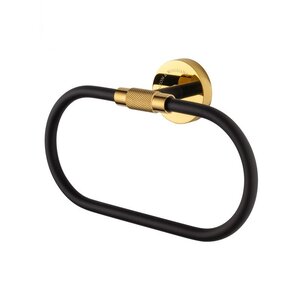 Изображение товара Полотенцедержатель-кольцо Wonzon & Woghand Majestic WW-9213, черный/золото