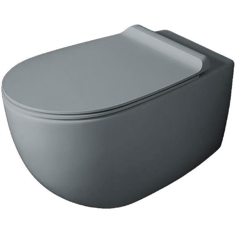 Изображение товара Подвесной безободковый унитаз Simas Vignoni VI18 cemento matt серый матовый