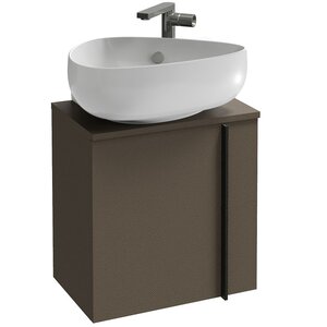 Изображение товара Тумба под раковину Jacob Delafon Nouvelle Vague 45 см, EB3045D-NR2, цвет коричневая кожа, петли справа