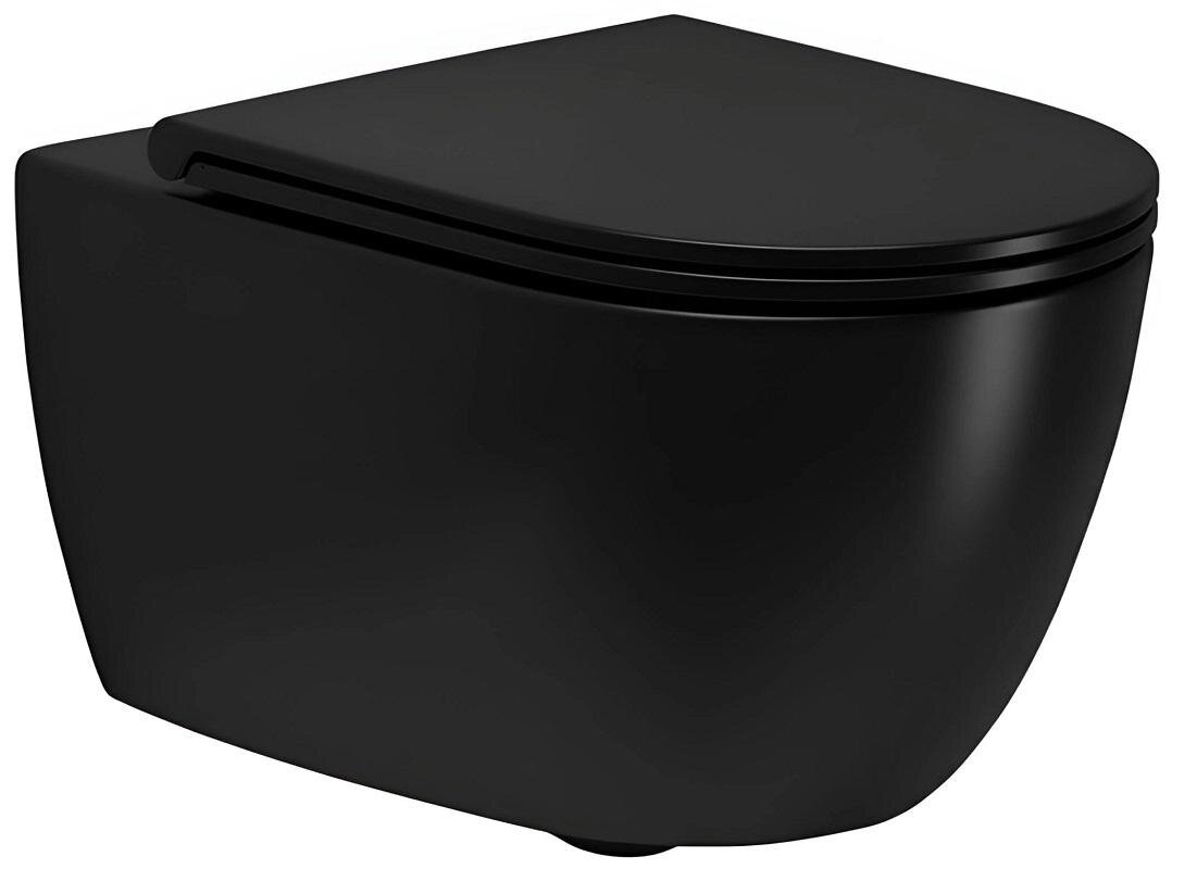 Изображение товара Подвесной унитаз Simas Trevi TRV18nero matt безободковый черный матовый