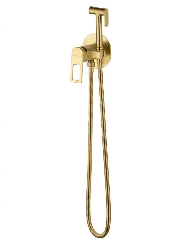 Изображение товара Гигиенический душ Wonzon & Woghand Frame WW-88829010-BG, смеситель с внутренней частью, PVD золото брашированное