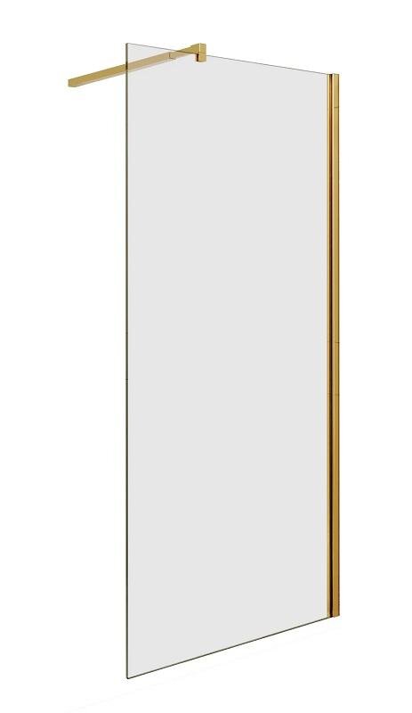 Изображение товара Душевая стенка Good Door Walk In SP-90-C-BG, ВИ00043, 90 см, свободный вход, стекло прозрачное, профиль золото матовое