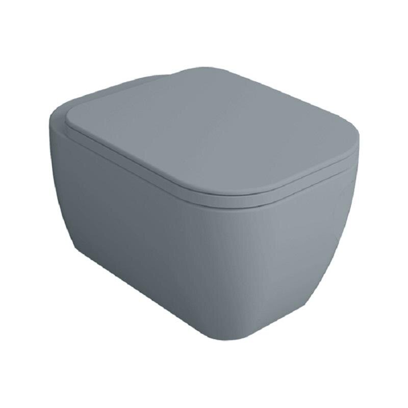 Изображение товара Подвесной унитаз Simas Henges HE18 cemento matt безободковый серый матовый