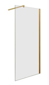 Изображение товара Душевая стенка Good Door Walk In SP-140-C-BG, ВИ00048, 140 см, свободный вход, стекло прозрачное, профиль золото матовое