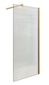Изображение товара Душевая стенка Good Door Walk In SP-90-W-BG, ВИ00029, 90 см, свободный вход, стекло Волна, профиль золото матовое