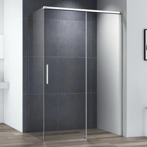 Изображение товара Душевой уголок Cezares DUET SOFT-M-AH-1-140/100-C-Cr, 140 x 100 см, стекло прозрачное, профиль хром