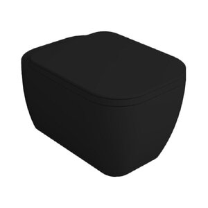 Изображение товара Подвесной унитаз Simas Henges HE18 nero matt, безободковый, черный матовый