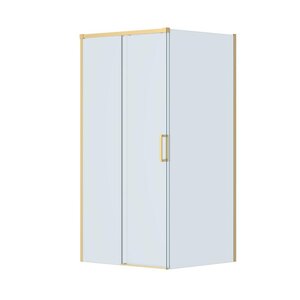 Изображение товара Душевой уголок Cezares PLANE-AH-1-100/90-C-BORO, 100 x 90 см, стекло прозрачное, профиль золото брашированное