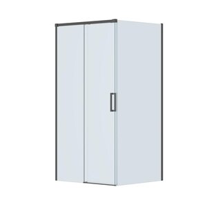Изображение товара Душевой уголок Cezares PLANE-AH-1-100/90-C-GM, 100 x 90 см, стекло прозрачное, профиль оружейная сталь