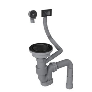 Изображение товара Сифон для мойки Reflexion Arno RX3001BL, с выпуском, PVD оружейная сталь