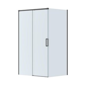 Изображение товара Душевой уголок Cezares PLANE-AH-1-110/80-C-GM, 110 x 80 см, стекло прозрачное, профиль оружейная сталь