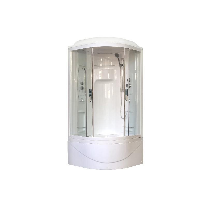 Изображение товара Душевой бокс Royal Bath NRW RB90NRW-T/b/g, 90 х 90 см, стекло прозрачное, профиль белый