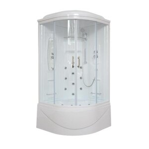 Изображение товара Душевой бокс Royal Bath NRW RB90NRW-C, 90 х 90 см, с гидромассажем, стекло прозрачное, профиль белый
