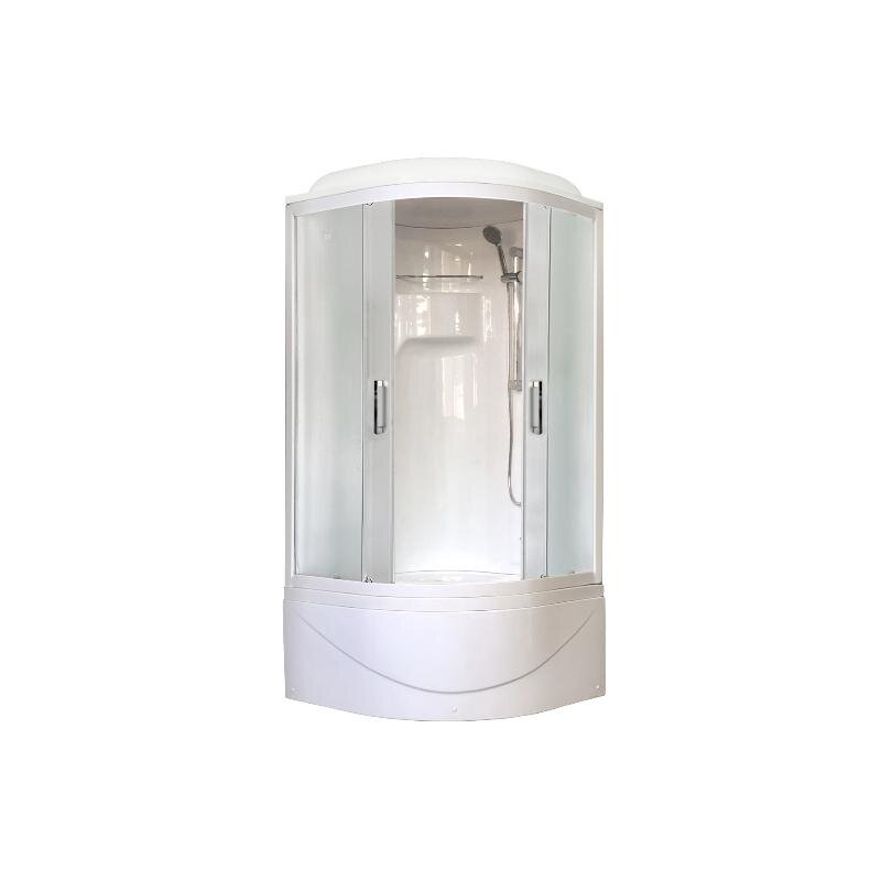 Изображение товара Душевой бокс Royal Bath NRW RB100NRW-C/b/g, 100 х 100 см, стекло матовое, профиль белый