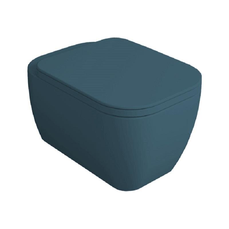 Изображение товара Подвесной безободковый унитаз Simas Henges HE18 navy matt 38x55 см