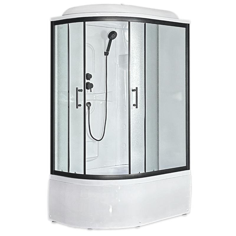 Изображение товара Душевой бокс Royal Bath BK RB8120BK1-M-L-BL Practic/RB8120BK1-M-R-BL Practic, 120 x 80 см, левый/правый, стекло матовое, профиль белый