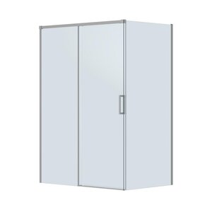 Изображение товара Душевой уголок Cezares PLANE-AH-1-140/90-C-IN, 140 x 90 см, стекло прозрачное, профиль сатин