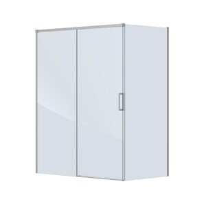 Изображение товара Душевой уголок Cezares PLANE-AH-1-150/80-C-IN, 150 x 80 см, стекло прозрачное, профиль сатин