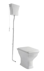 Изображение товара Напольный унитаз ArtCeram Civitas CIV002 01 00, белый, с высоким бачком, фурнитура хром