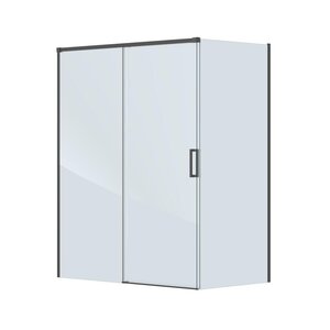 Изображение товара Душевой уголок Cezares PLANE-AH-1-160/100-C-GM, 160 x 100 см, стекло прозрачное, профиль оружейная сталь