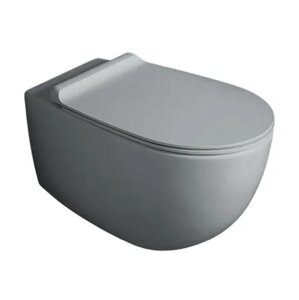 Изображение товара Подвесной унитаз Simas Vignoni VI18 tela matt, безободковый, цвет серый матовый