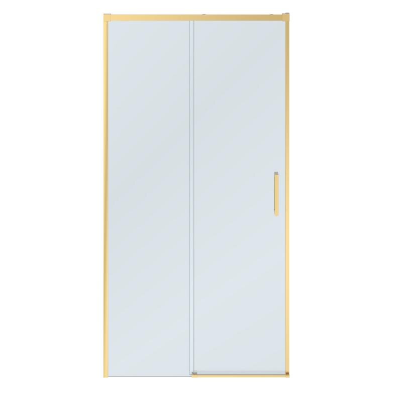 Изображение товара Душевая дверь в нишу Cezares PLANE-BF-1-100-C-BORO, 100 см, стекло прозрачное, профиль золото брашированное