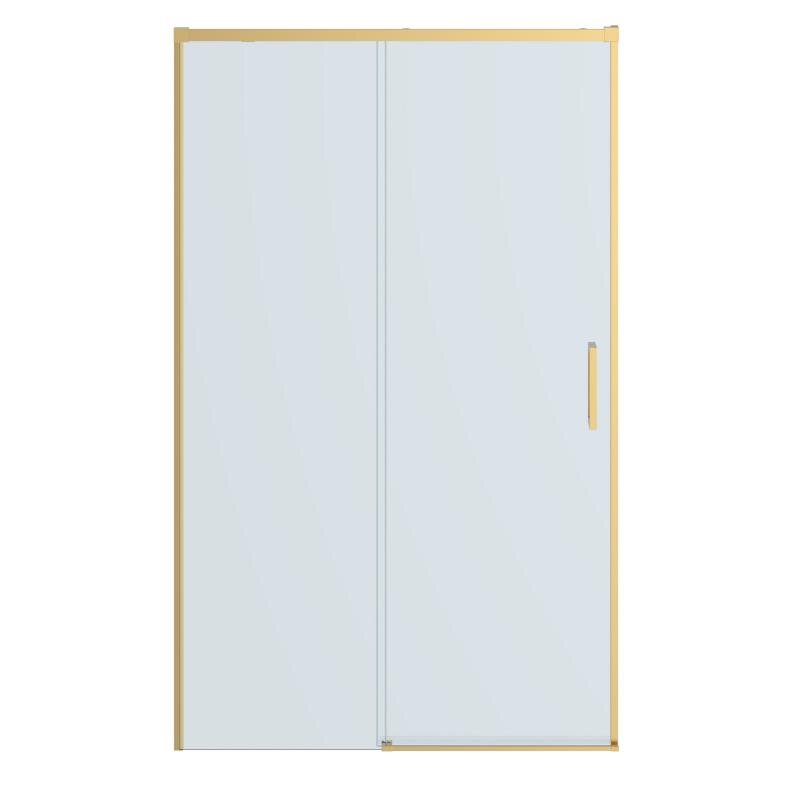 Изображение товара Душевая дверь в нишу Cezares PLANE-BF-1-120-C-BORO, 120 см, стекло прозрачное, профиль золото брашированное