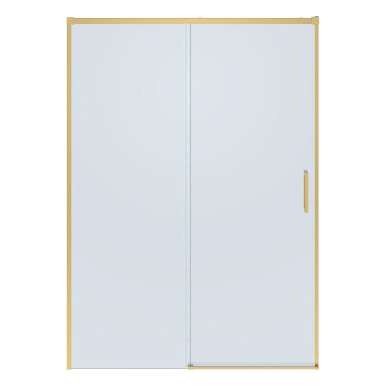 Изображение товара Душевая дверь в нишу Cezares PLANE-BF-1-140-C-BORO, 140 см, стекло прозрачное, профиль золото брашированное