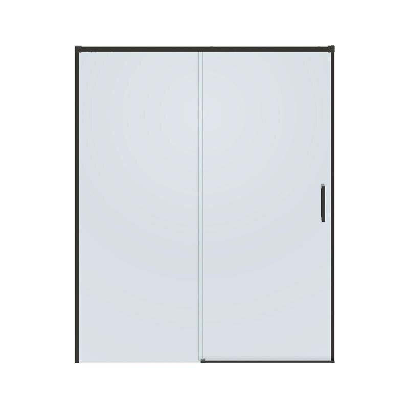 Изображение товара Душевая дверь в нишу Cezares PLANE-BF-1-150-C-GM, 150 см, стекло прозрачное, профиль оружейная сталь