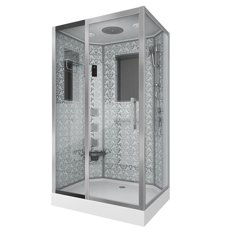 Изображение товара Душевая кабина Niagara 7711WL, 120 x 90 см с гидромассажем, стенки белые, левая