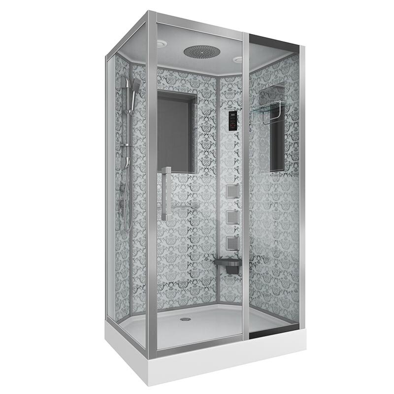 Изображение товара Душевая кабина Niagara 7711WR с гидромассажем, 120x90, рельефное стекло Изображение товара Душевая кабина Niagara 7711WR с гидромассажем, 120x90, рельефное стекло