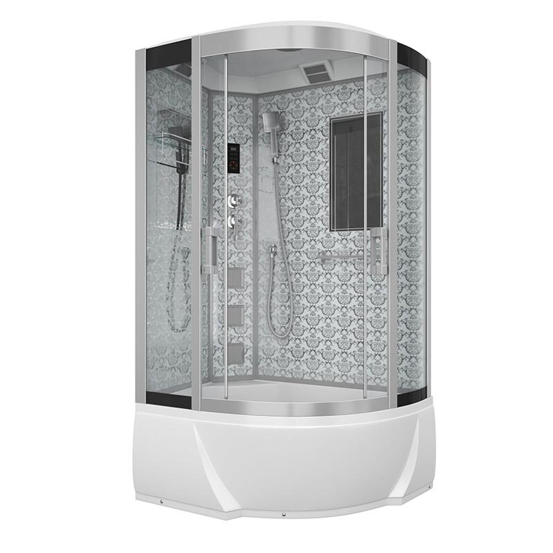 Изображение товара Душевая кабина Niagara 7712WL/R 120x80 см с гидромассажем и тропическим душем