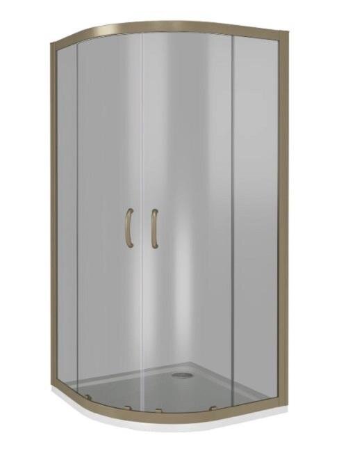 Изображение товара Душевой уголок Good Door Jazz R-90-G-BR, ДЖ00001, 90 х 90 см, стекло матовое, профиль бронза
