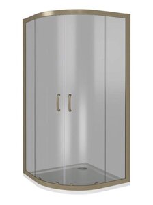 Изображение товара Душевой уголок Good Door Jazz R-120-G-BR, ДЖ00004, 120 х 80 см, стекло матовое, профиль бронза
