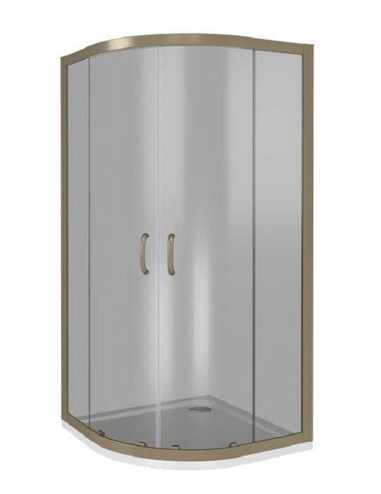 Изображение товара Душевой уголок Good Door Jazz R-90-B-BR, ДЖ00036, 90 х 90 см, стекло тонированное, профиль бронза