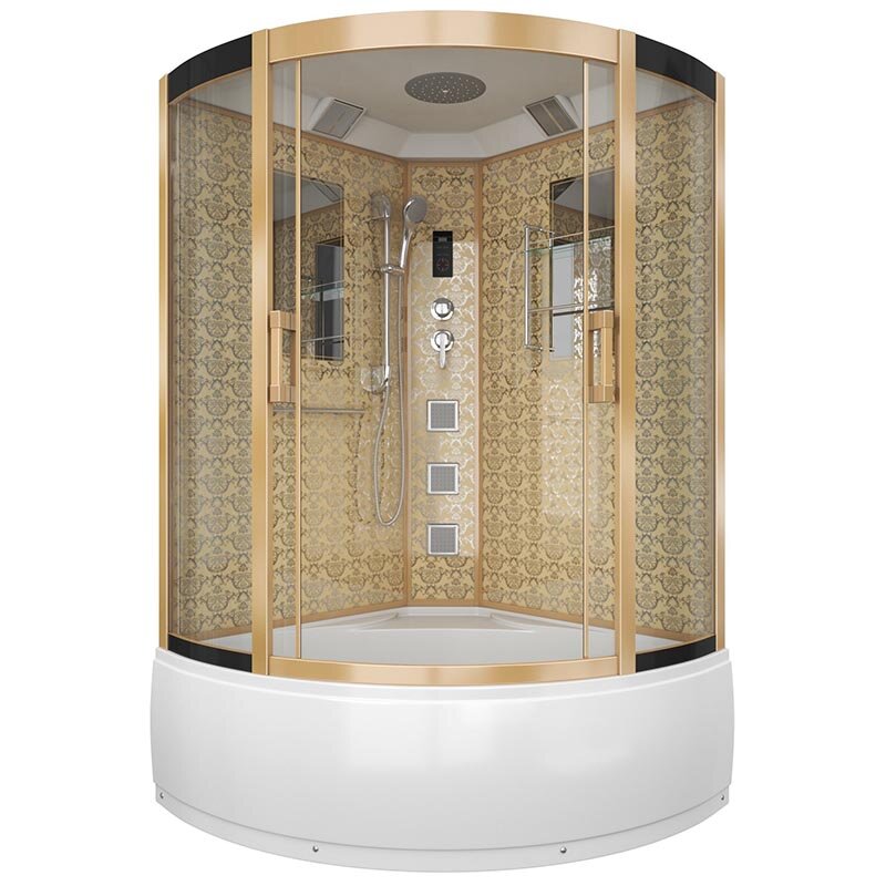 Изображение товара Niagara Lux 7744G - душевая кабина 120x120, гидромассаж, золото Изображение товара Niagara Lux 7744G - душевая кабина 120x120, гидромассаж, золото