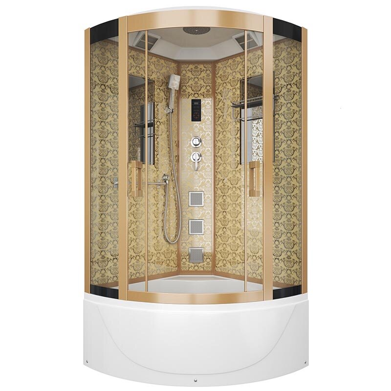Изображение товара Душевая кабина Niagara 7790G 90x90 см с гидромассажем и золотым стеклом