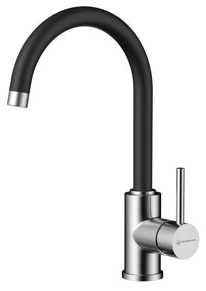 Изображение товара Смеситель для кухни Omoikiri Shinagawa-BN-BL 4994252, нержавеющая сталь/черный (отсутствует упаковка)