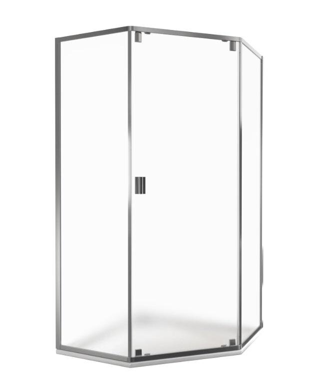 Изображение товара Good Door Infinity SHW-100-G-CH: пятиугольный душевой уголок, 100x100 см, матовое стекло