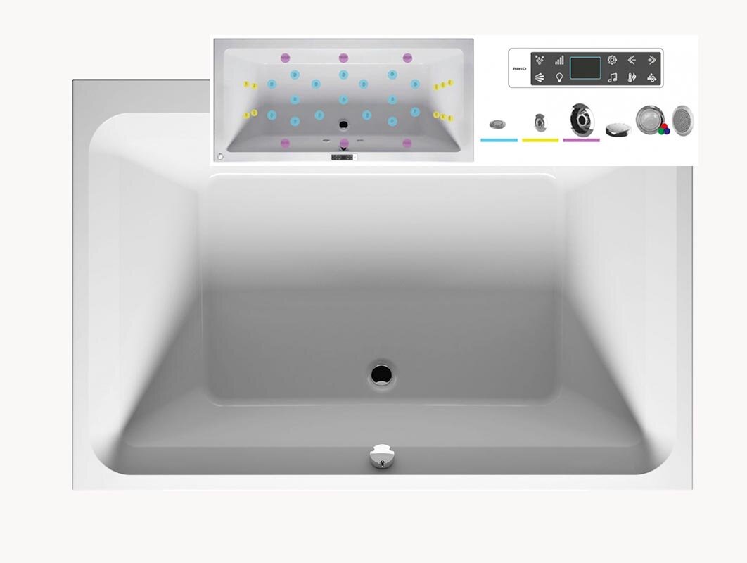 Изображение товара Гидромассажная ванна Riho Castello 180x120 см BLISS с аудиосистемой и подсветкой