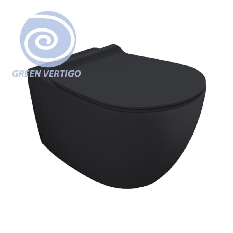 Изображение товара Подвесной унитаз Simas Vignoni VI18VERT antracite  matt, безободковый, смыв Tornado, цвет антрацит матовый